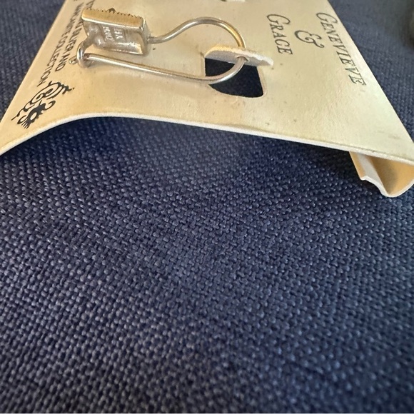 Genevieve & Grace Sterling Silver & Marcasite Rectangular Drop Earrings – New - Picture 16 of 16